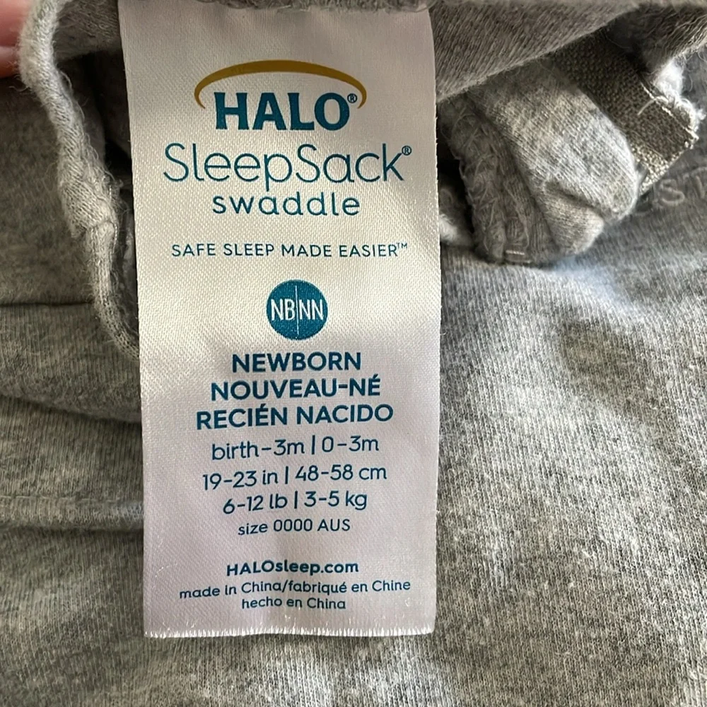GUC Halo Swaddle Sleep Sack, white, Size newborn